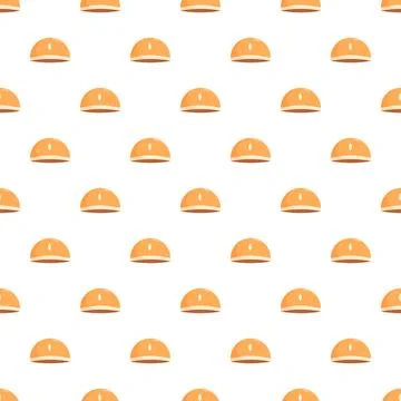 Bread rolls repeating pattern design on white background Stock Illustration