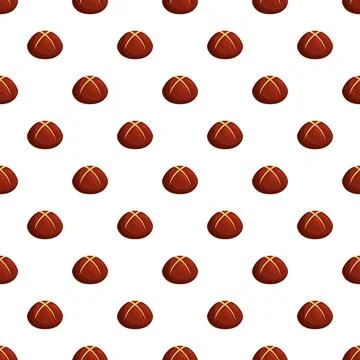 Bread rolls seamless pattern for bakery design Stock Illustration