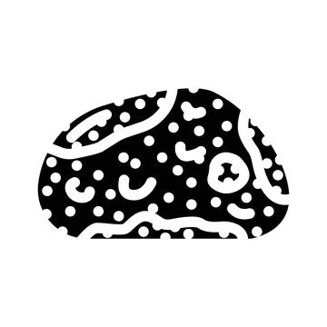 Bread rotten food glyph icon vector illustration 库存插图