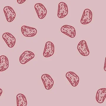 Bread rotten food line vector seamless pattern 스톡 일러스트