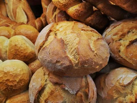 Bread. Round bread. Stock Photos