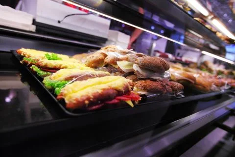 Bread in row Stock Photos