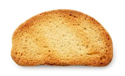 Bread rusk on a white background. Top view Stock Photos