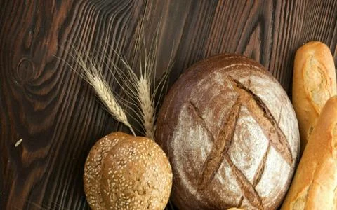 Bread from rye flour Stock Photos