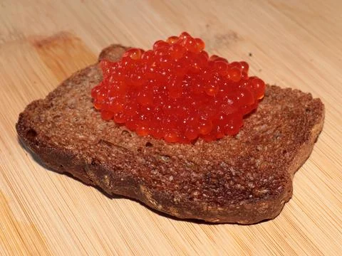 Bread with salmon Foto stock