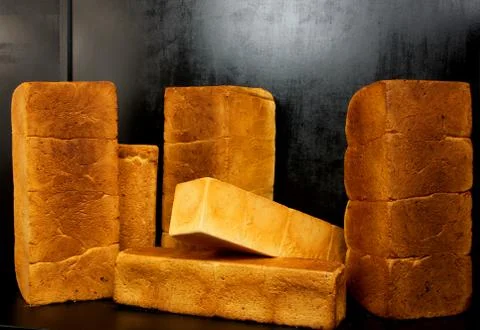 Bread for sandwich isolated Stock Photos