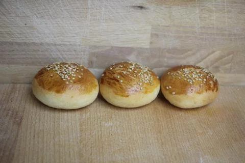 Bread for sandwich isolated Stock Photos