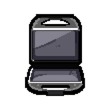 Bread sandwich maker pixel art vector illustration Stock Illustration