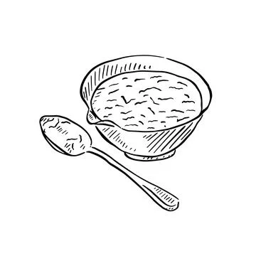 Bread sauce illustration Stock Illustration
