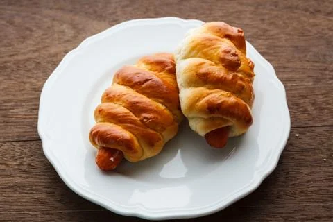 Bread sausage Stock Photos