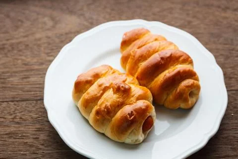 Bread sausage Stock Photos