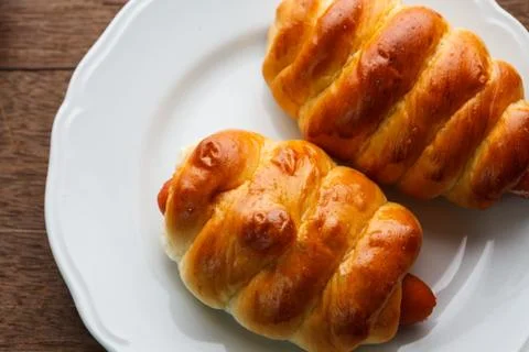 Bread sausage Stock Photos