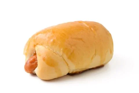 Bread with sausage Stock Photos