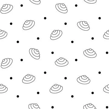 Bread. Seamless pattern. Coloring Page. Illustrazione stock