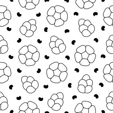 Bread. Seamless pattern. Coloring Page. Stock Illustration