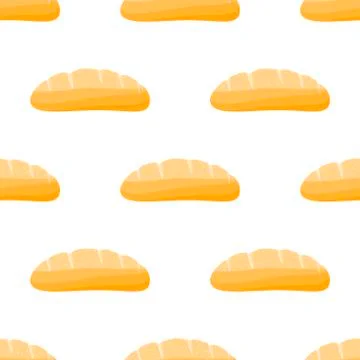 Bread seamless pattern Illustrazione stock