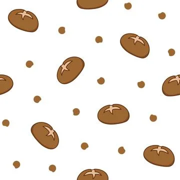 Bread. Seamless pattern. Loaf food. Stock Illustration