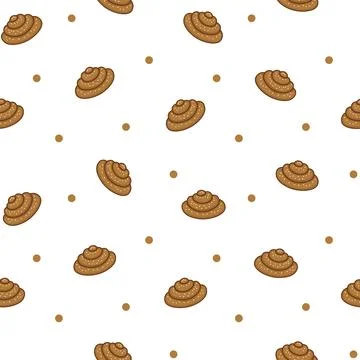 Bread. Seamless pattern. Loaf food. Stock Illustration