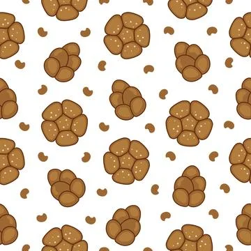 Bread. Seamless pattern. Loaf food. Illustrazione stock