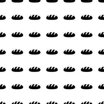 Bread seamless pattern. Vector Illustrazione stock