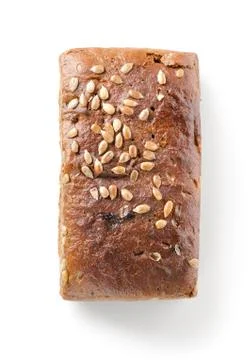 Bread with seeds isolated Stock Photos