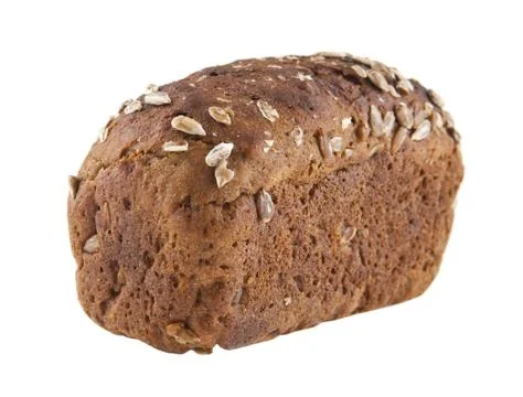 Bread with seeds isolated on a white background Stock Photos