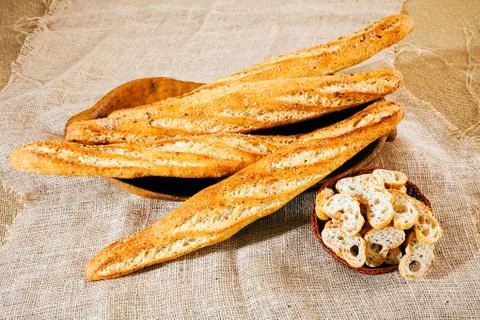 Bread with seeds Stock Photos