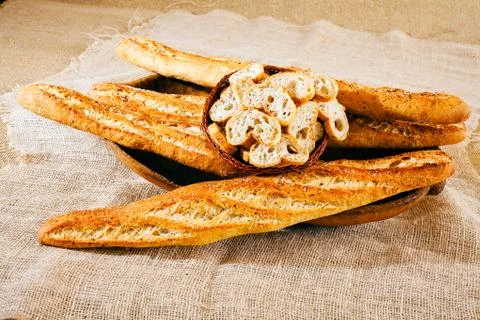 Bread with seeds Stock Photos