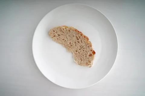 Bread served on a white table. Foto stock