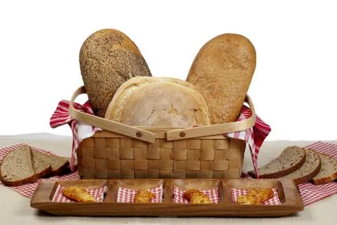 Bread sets closeup Stock Photos