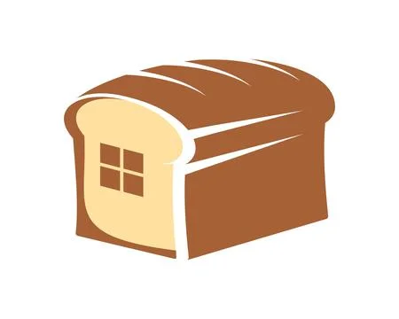 Bread shape with windows inside Stock Illustration