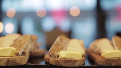 Bread Sharing Platter Video stock 77034150