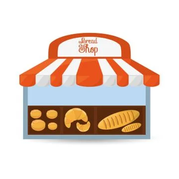 Bread shop store product Stock Illustration