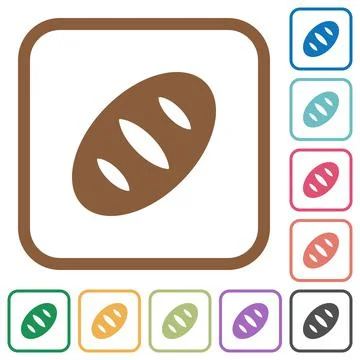 Bread simple icons Stock Illustration