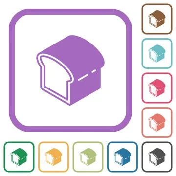 Bread simple icons Illustrazione stock