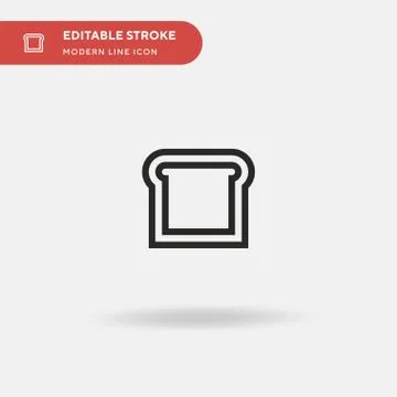 Bread Simple vector icon. Illustration symbol design template for web mobile  Stock Illustration