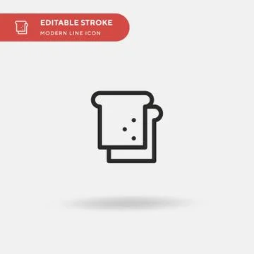 Bread Simple vector icon. Illustration symbol design template for web mobile  스톡 일러스트
