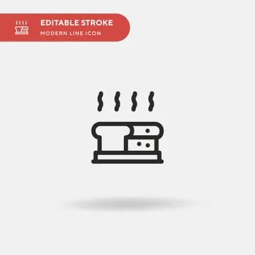 Bread Simple vector icon. Illustration symbol design template for web mobile  스톡 일러스트