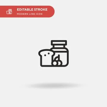 Bread Simple vector icon. Illustration symbol design template for web mobile  イラスト素材