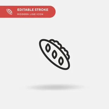 Bread Simple vector icon. Illustration symbol design template for web mobile  Stock Illustration