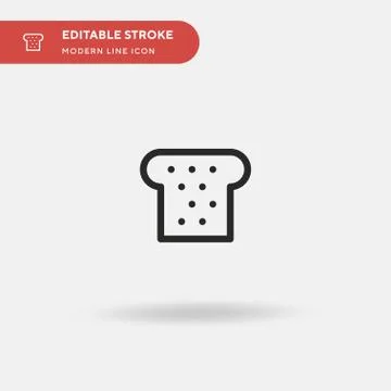 Bread Simple vector icon. Illustration symbol design template for web mobile  스톡 일러스트