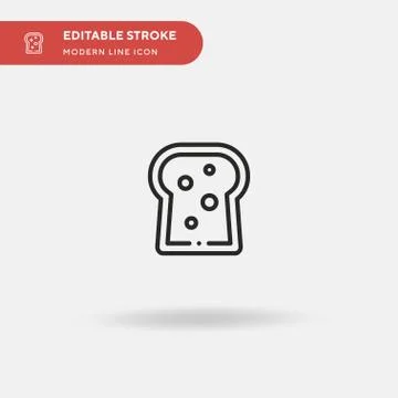 Bread Simple vector icon. Illustration symbol design template for web mobile  Stock Illustration
