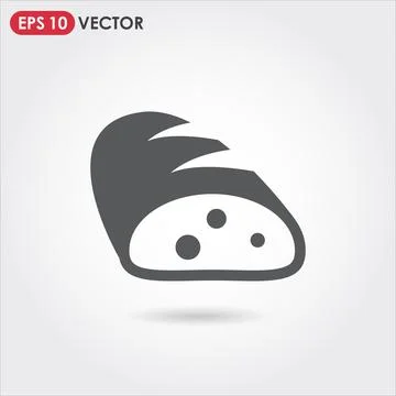 Bread single vector icon Stock Illustration