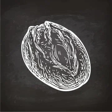 Bread sketch on chalkboard Stock Illustration