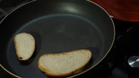 Bread in Skillet Stock Footage 304395308