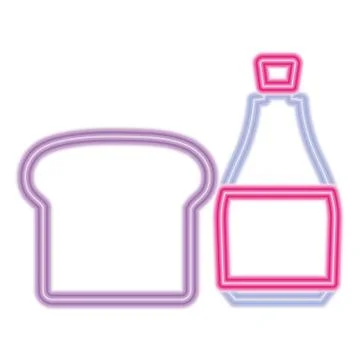 Bread slice and bottle Stockillustratie