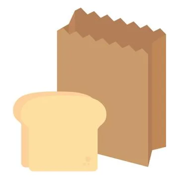Bread slice design 스톡 일러스트