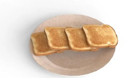 Bread slice drop reverse in plate 스톡 일러스트