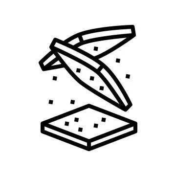 Bread slice food cut line icon vector illustration Stock Illustration