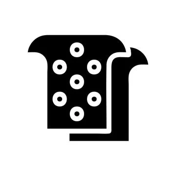 Bread slice icon. Concept of breakfast, food, and nutrition. 스톡 일러스트